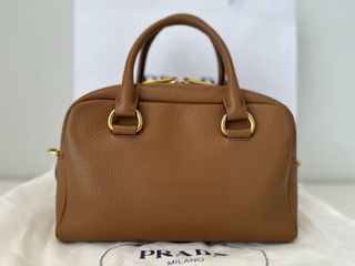 Bolso Prada Bauletto Vitello Phenix Marrón