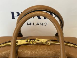 Bolso Prada Bauletto Vitello Phenix Marrón