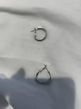 Pendientes Aro Plateados los vendo a mano