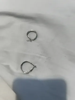 Pendientes Aro Plateados los vendo a mano