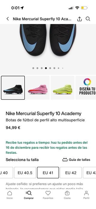 Zapatillas Nike Fútbol Air Zoom Negras y Azules