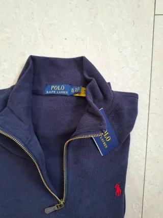 Polo Ralph Lauren Azul Marino Media Cremallera