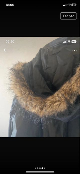 Casaco Vintage Pele Capuz Kenvelo Tamanho Único