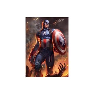 Litografía Marvel Captain America 46x61cm