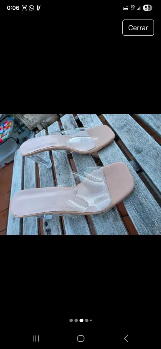 Sandalias tacón transparentes