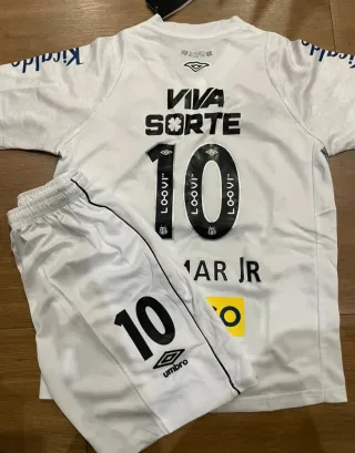 Conjunto Niño Fútbol Santos Umbro Blanco