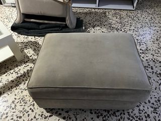 Puf poltrona grigio in tessuto