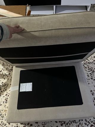 Puf poltrona grigio in tessuto