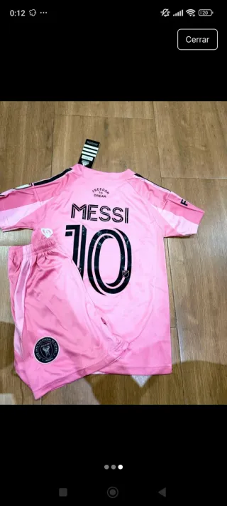 Conjunto Fútbol Niño Rosa Adidas