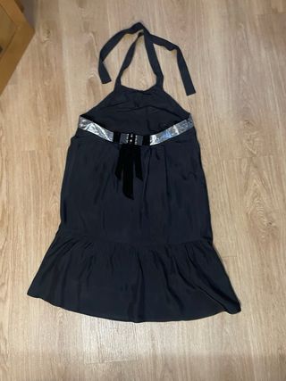 Vestido Fiesta Ana Sousa Talla 38 Negro/Plata