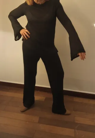 Conjunto fiesta negro con brillos