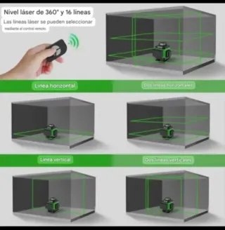 Nivel Láser 4D 16 Líneas Trípode Accesorios