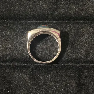 Anillo Plata Ópalo Natural Unisex