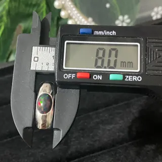 Anillo Plata Ópalo Natural Unisex