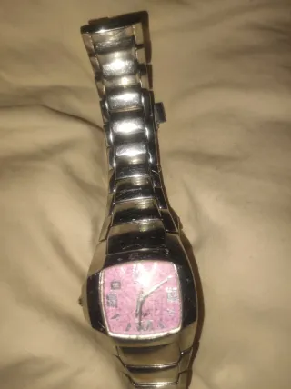 Reloj Lotus esfera rosa