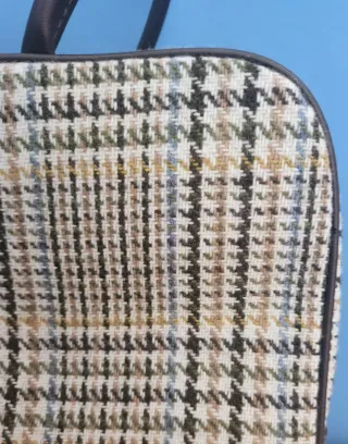 Borsa Miu Miu Beau Tartán Beige