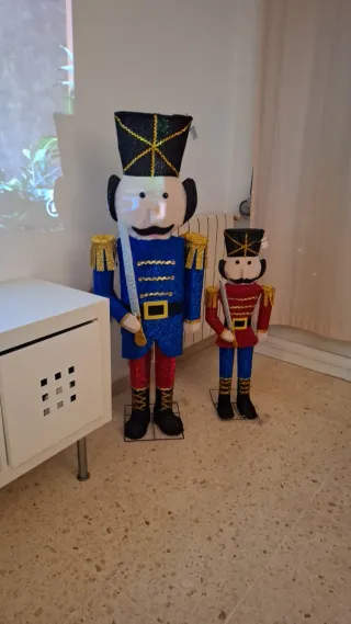 2 Alberi di Natale con Luci 120cm e 85cm