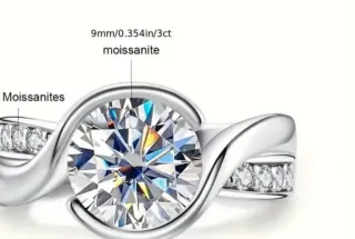 Anillo doble Plata Moissanitas D3.00CT