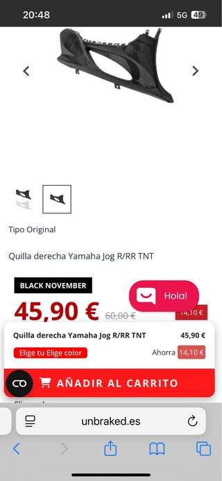 Bajos Yamaha Jog R/RR TNT Negra