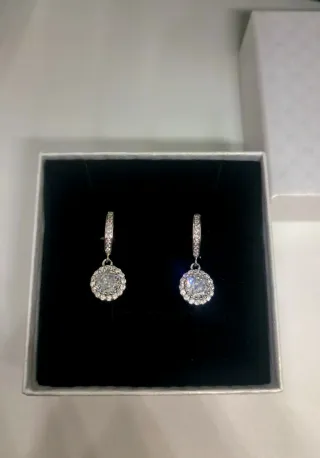 Pendientes Aro Circonita Cúbica Plata