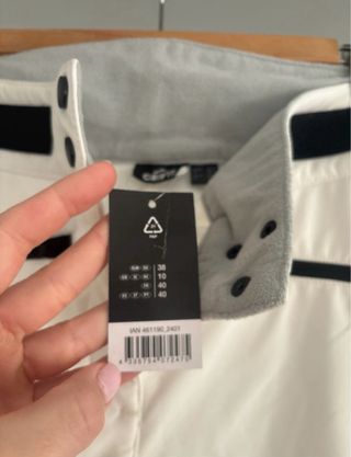Pantalón esquí mujer blanco Talla M/38 nuevo