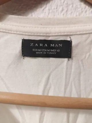 Maglietta Zara con Aquila Ricamata Bianca