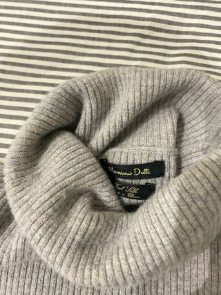 Jersey Massimo Dutti cuello vuelto gris