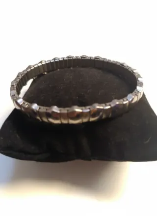 Pulsera elástica eslabones plateados