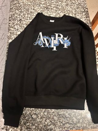 Sudadera Amiri Negra con Dragón Azul