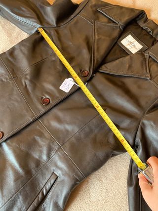 Chaqueta de piel autentica marrón chocolate