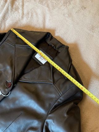 Chaqueta de piel autentica marrón chocolate