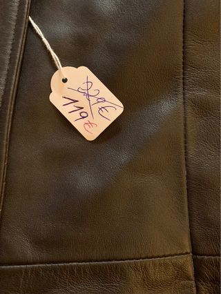 Chaqueta de piel autentica marrón chocolate