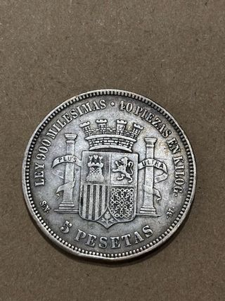 Moneda Plata España 1870