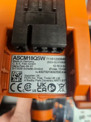 Taladro y atornillador a batería FEIN ASCM 18 QSW