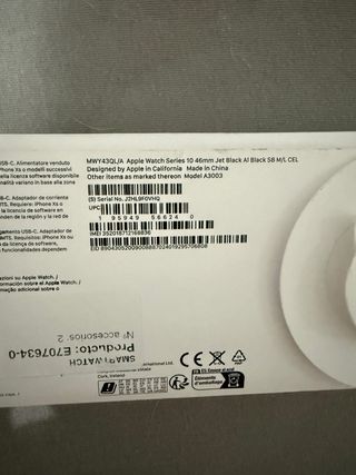 Apple Watch Serie 10 Negro 46mm