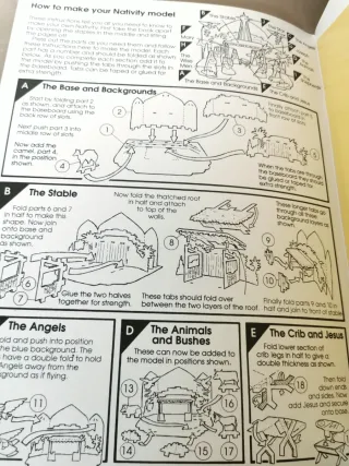 Nativity Press-Out Model - presépio de Natal