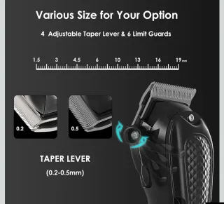 Cortapelos Kemei Nero con Accessori