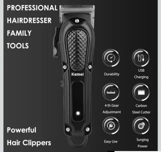 Cortapelos Kemei Nero con Accessori
