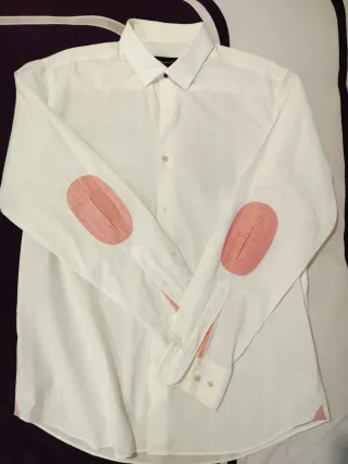 Camisa Massimo Dutti blanca con coderas