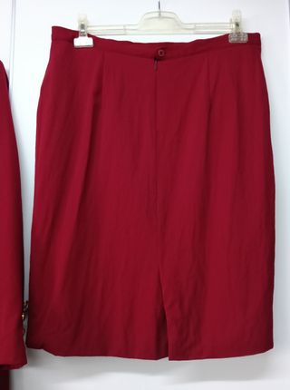 Traje vintage Abacco rojo burdeos talla 50