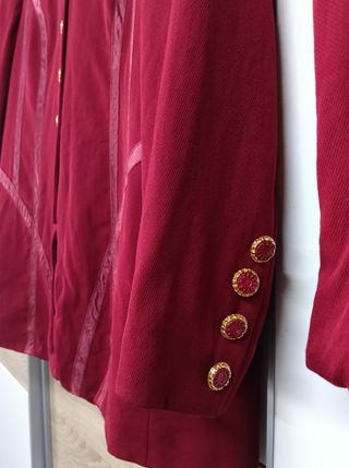 Traje vintage Abacco rojo burdeos talla 50