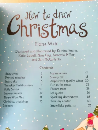 How to Draw Christmas - Com Autocolantes - Usborne