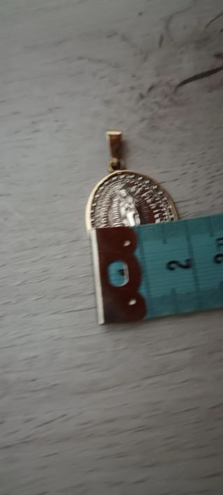 Medalla Virgen de Guadalupe Plata y Oro 14k