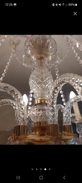 Lampada da soffitto in vetro e metallo