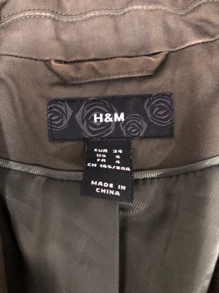 Blazer H&M Verde Taglia 34