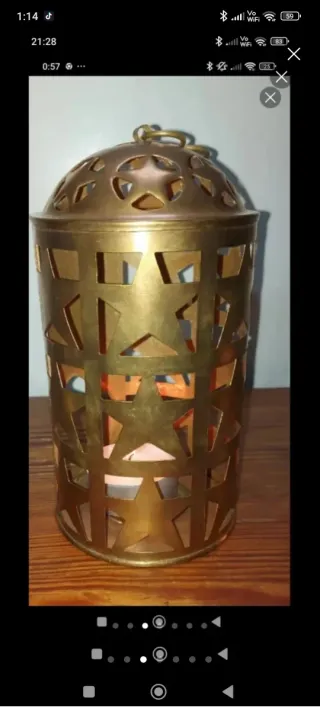 Grande portacandela in metallo dorato