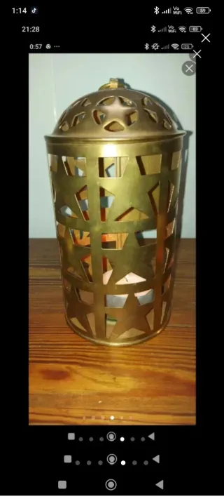 Grande portacandela in metallo dorato