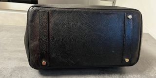 Borsa in pelle nera tipo Hermès