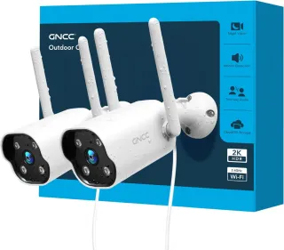 GNCC Cámara Vigilancia WiFi Exterior 2K GT1PRO