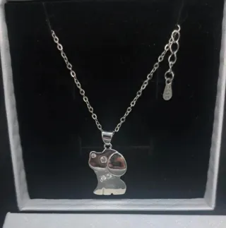 Collar Plata Ley Perro Circonitas